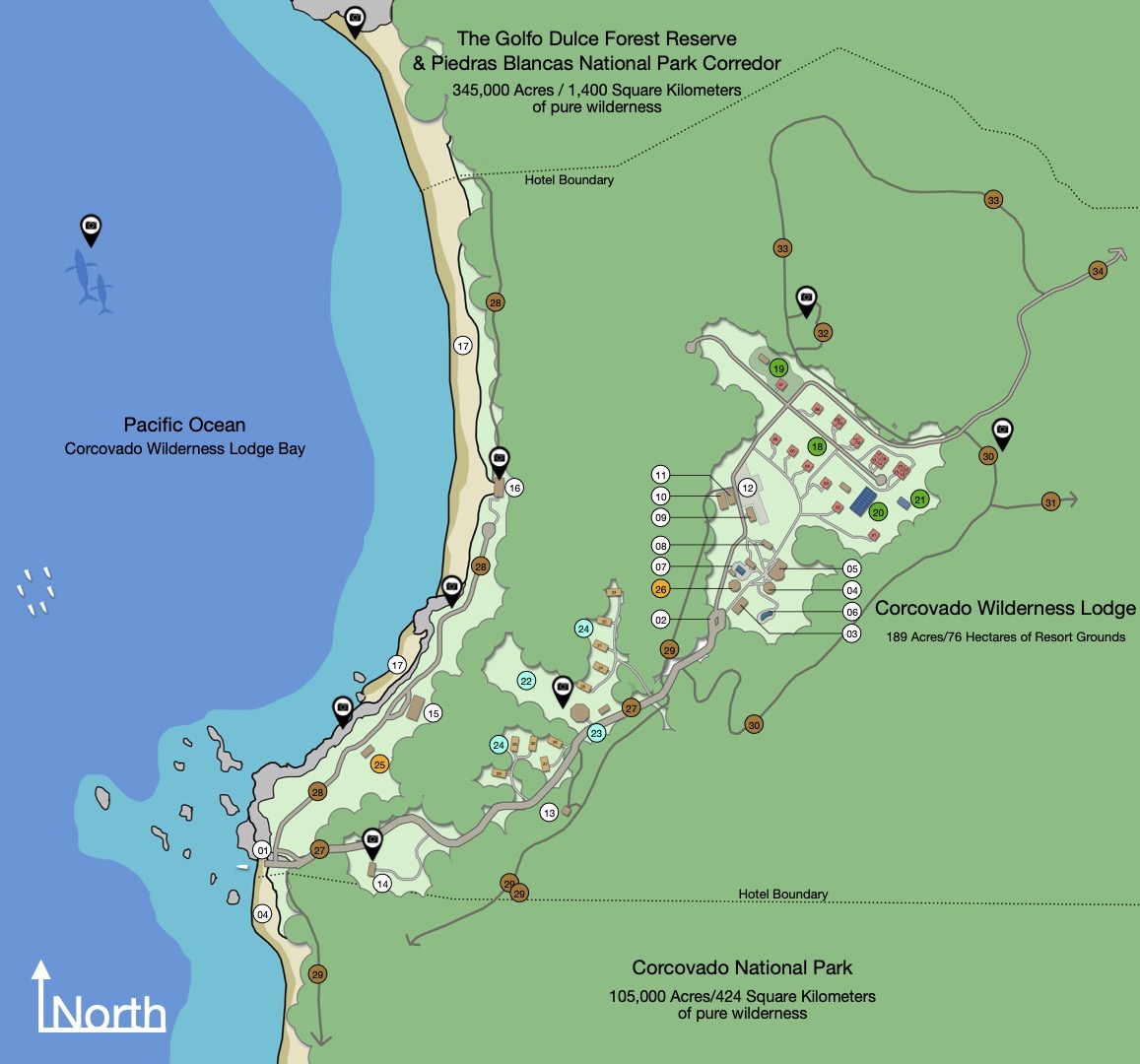 Lodge Legend corcovado map