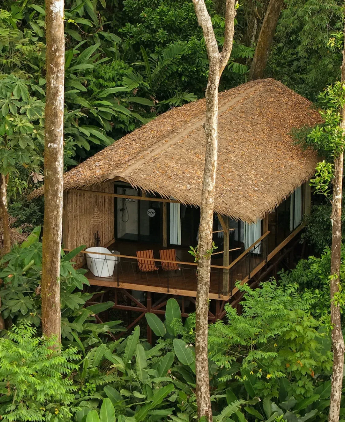 Aeriel view of cwl lodge Virtual Tour of Corcovado Wilderness Lodge