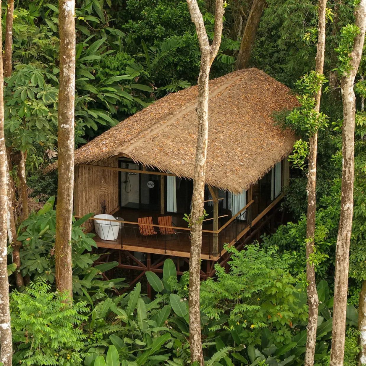 Aeriel view of cwl lodge Virtual Tour of Corcovado Wilderness Lodge