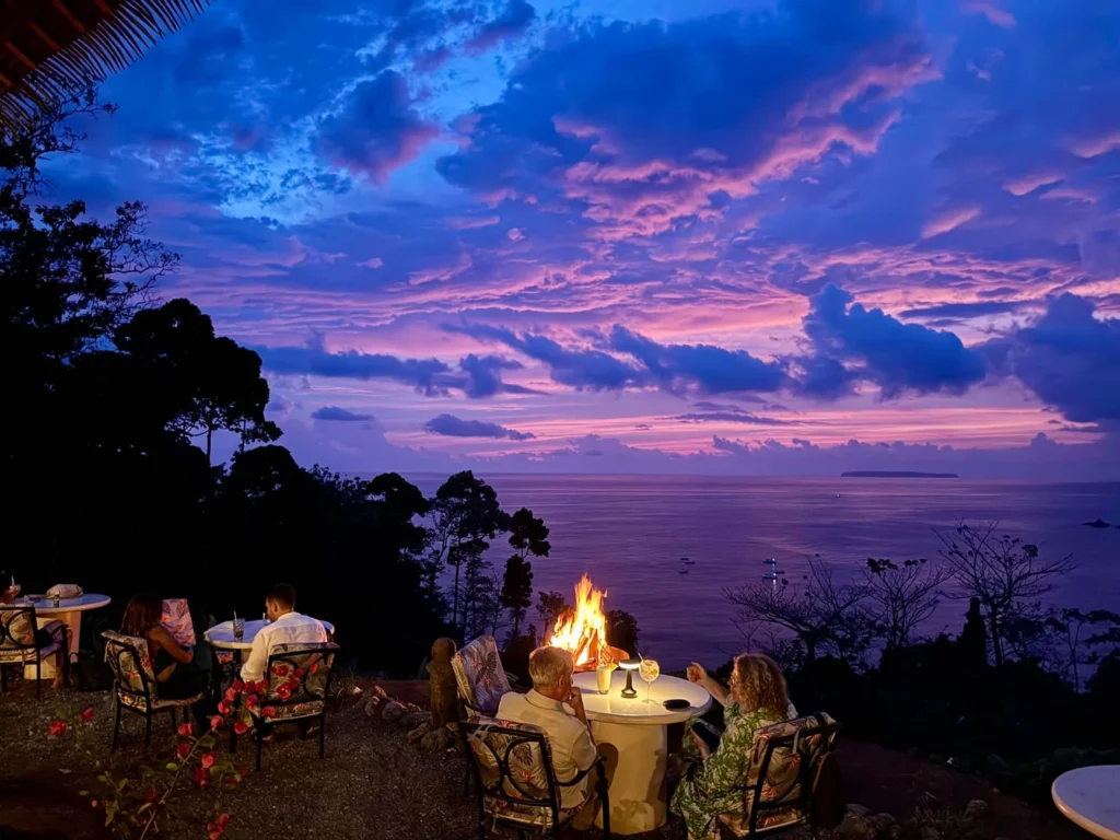 Colorful sunset view