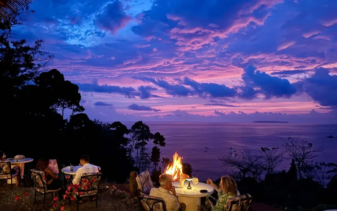 Colorful sunset view